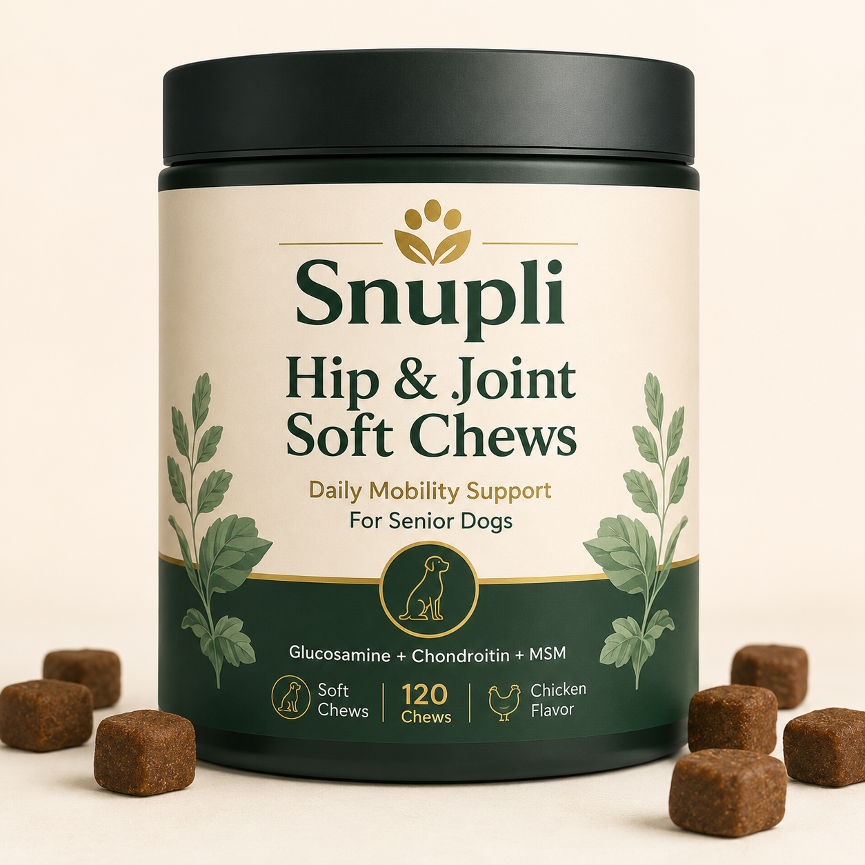 Snupli Hip & Joint Chews — The Triple Joint Shield